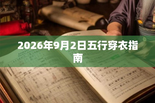 2026年9月2日五行穿衣指南