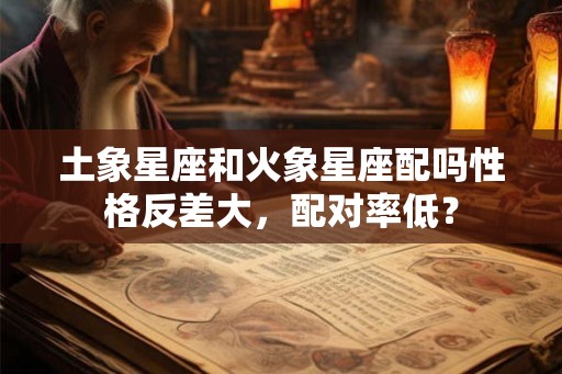 土象星座和火象星座配吗性格反差大,配对率低? 土象星座和火象星座配吗性格反差大,配对率低?