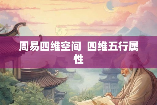 周易四维空间  四维五行属性