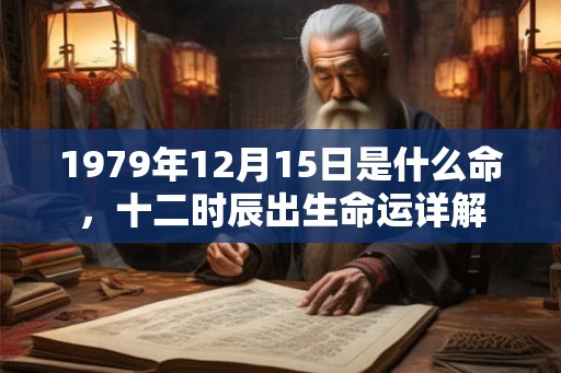 1979年12月15日是什么命，十二时辰出生命运详解