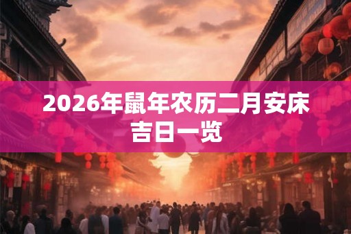 2026年鼠年农历二月安床吉日一览