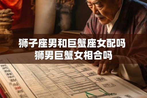 狮子座男和巨蟹座女配吗 狮男巨蟹女相合吗