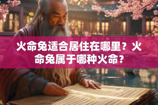 火命兔适合居住在哪里？火命兔属于哪种火命？
