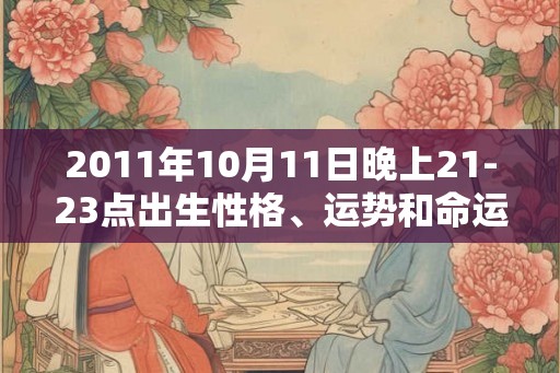 2011年10月11日晚上21-23点出生性格、运势和命运 2011年10月11日晚上21-23点出生性格、运势和命运
