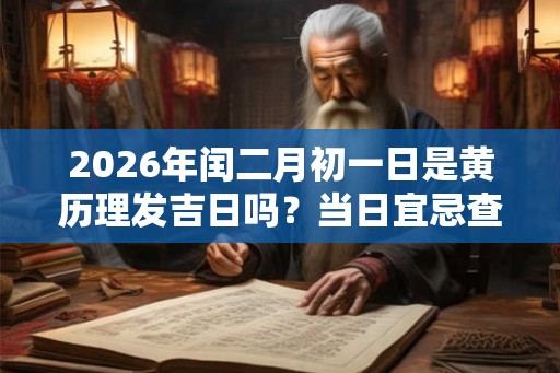 2026年闰二月初一日是黄历理发吉日吗？当日宜忌查询