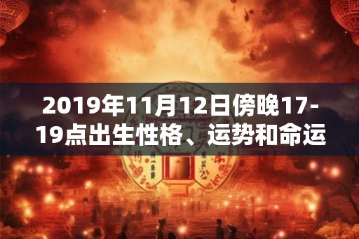 2019年11月12日傍晚17-19点出生性格、运势和命运