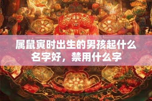 属鼠寅时出生的男孩起什么名字好，禁用什么字