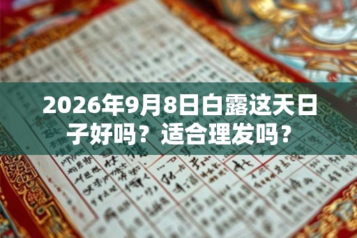 2026年9月8日白露这天日子好吗?适合理发吗? 2026年9月8日白露这天日子好吗?适合理发吗?