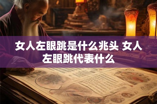 女人左眼跳是什么兆头 女人左眼跳代表什么 女人左眼跳是什么兆头 女人左眼跳代表什么
