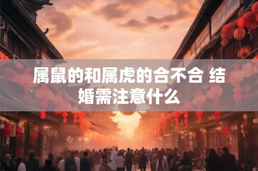 属鼠的和属虎的合不合 结婚需注意什么