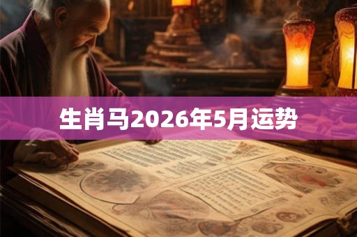 生肖马2026年5月运势 生肖马2026年5月运势