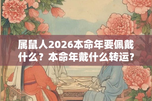 属鼠人2026本命年要佩戴什么?本命年戴什么转运? 属鼠人2026本命年要佩戴什么?本命年戴什么转运?