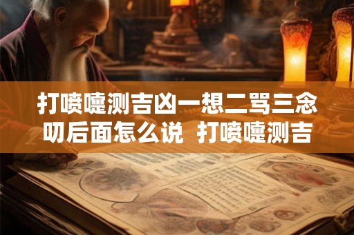 打喷嚏测吉凶一想二骂三念叨后面怎么说  打喷嚏测吉凶大全