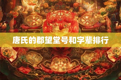 唐氏的郡望堂号和字辈排行 唐氏的郡望堂号和字辈排行