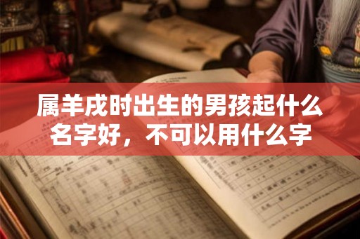属羊戌时出生的男孩起什么名字好，不可以用什么字