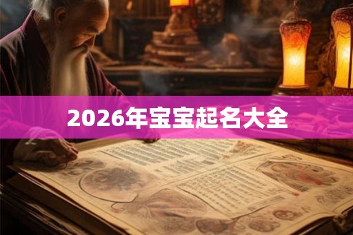 2026年宝宝起名大全