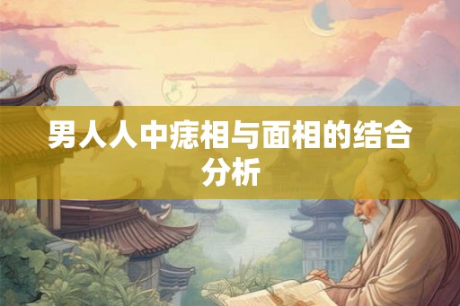 男人人中痣相与面相的结合分析