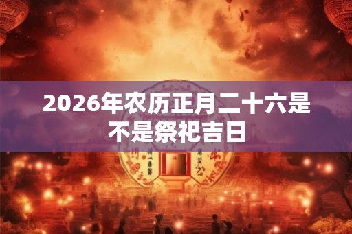 2026年农历正月二十六是不是祭祀吉日