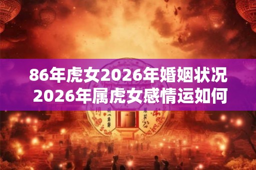 86年虎女2026年婚姻状况 2026年属虎女感情运如何