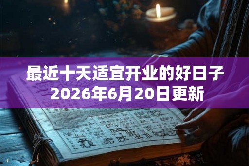 最近十天适宜开业的好日子 2026年6月20日更新