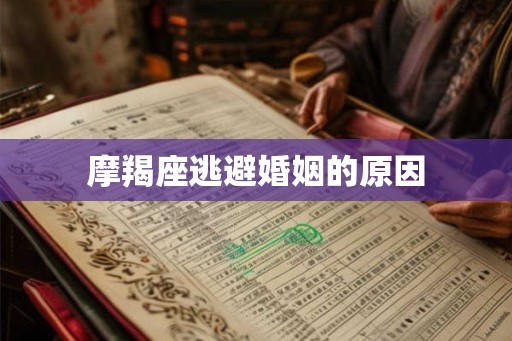 摩羯座逃避婚姻的原因 摩羯座逃避婚姻的原因