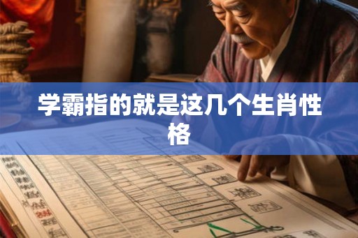 学霸指的就是这几个生肖性格