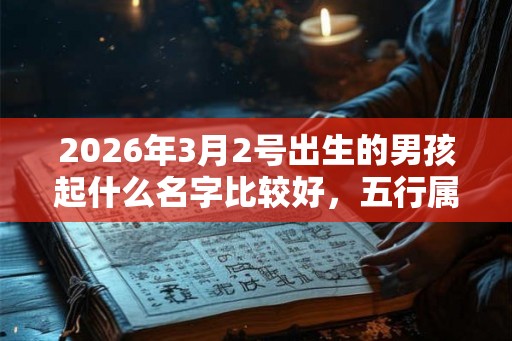 2026年3月2号出生的男孩起什么名字比较好，五行属什么
