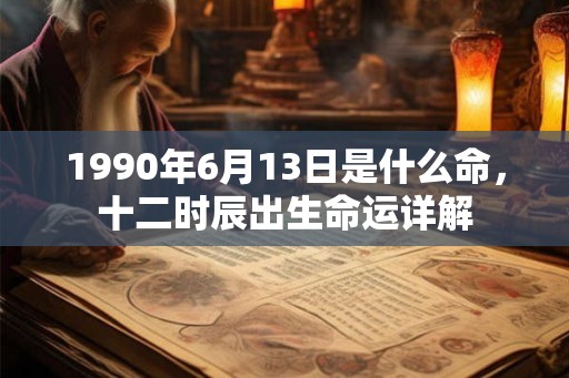 1990年6月13日是什么命，十二时辰出生命运详解