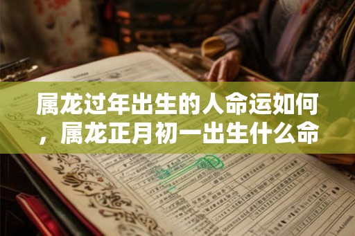 属龙过年出生的人命运如何,属龙正月初一出生什么命? 属龙过年出生的人命运如何,属龙正月初一出生什么命?