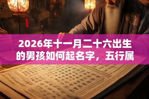 2026年十一月二十六出生的男孩如何起名字，五行属什么
