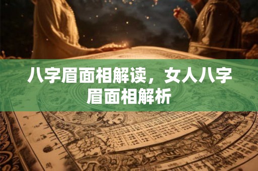 八字眉面相解读，女人八字眉面相解析