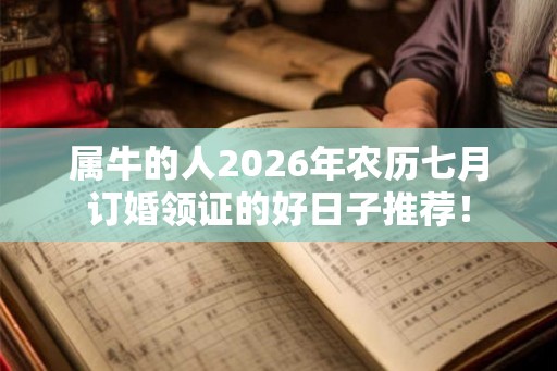 属牛的人2026年农历七月订婚领证的好日子推荐! 属牛的人2026年农历七月订婚领证的好日子推荐!