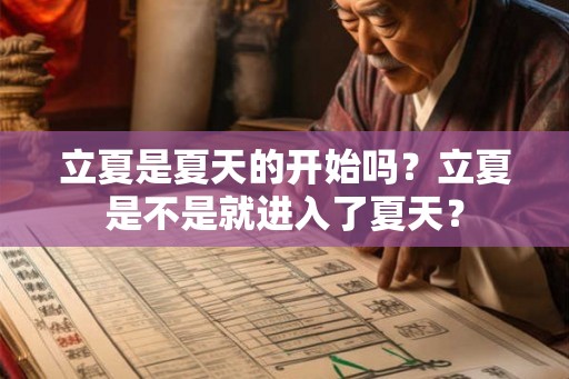 立夏是夏天的开始吗?立夏是不是就进入了夏天? 立夏是夏天的开始吗?立夏是不是就进入了夏天?