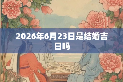 2026年6月23日是结婚吉日吗