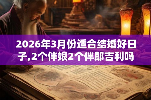 2026年3月份适合结婚好日子,2个伴娘2个伴郎吉利吗