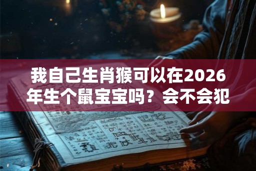 我自己生肖猴可以在2026年生个鼠宝宝吗？会不会犯冲？
