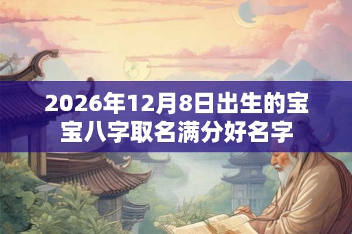 2026年12月8日出生的宝宝八字取名满分好名字