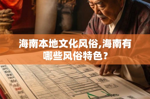 海南本地文化风俗,海南有哪些风俗特色? 海南本地文化风俗,海南有哪些风俗特色?