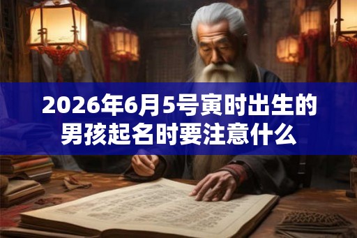2026年6月5号寅时出生的男孩起名时要注意什么 2026年6月5号寅时出生的男孩起名时要注意什么