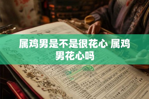 属鸡男是不是很花心 属鸡男花心吗