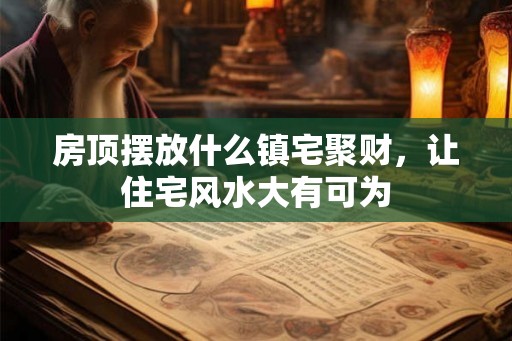 房顶摆放什么镇宅聚财，让住宅风水大有可为