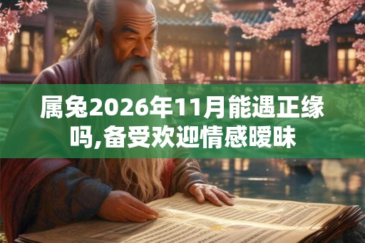 属兔2026年11月能遇正缘吗,备受欢迎情感暧昧