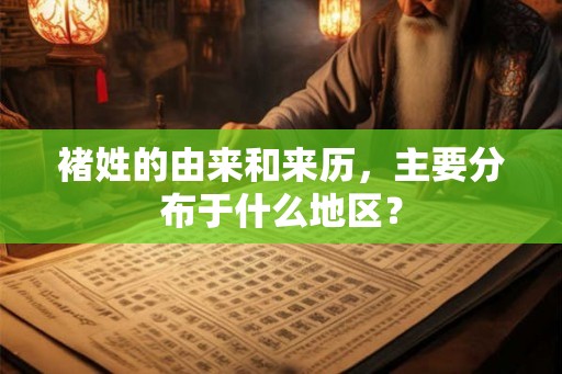 褚姓的由来和来历，主要分布于什么地区？