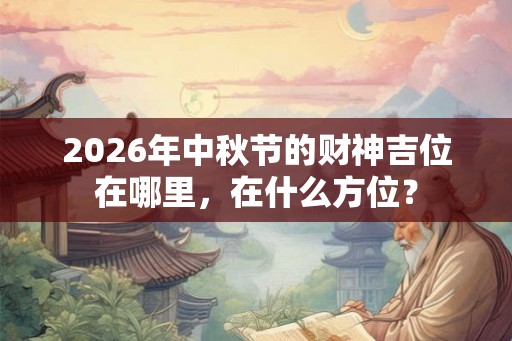 2026年中秋节的财神吉位在哪里，在什么方位？