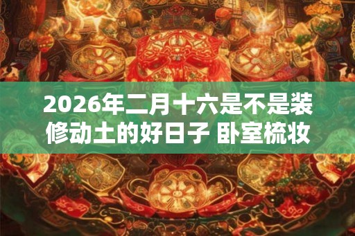 2026年二月十六是不是装修动土的好日子 卧室梳妆台摆放