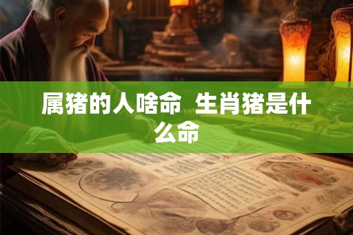 属猪的人啥命  生肖猪是什么命
