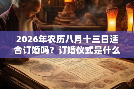 2026年农历八月十三日适合订婚吗？订婚仪式是什么？