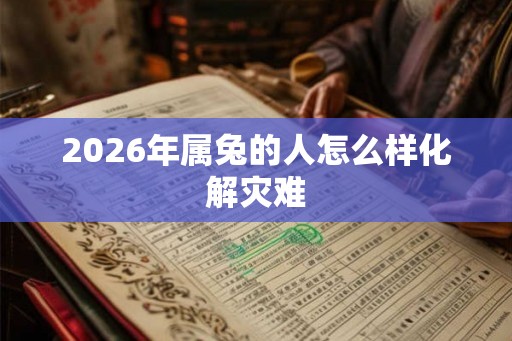 2026年属兔的人怎么样化解灾难