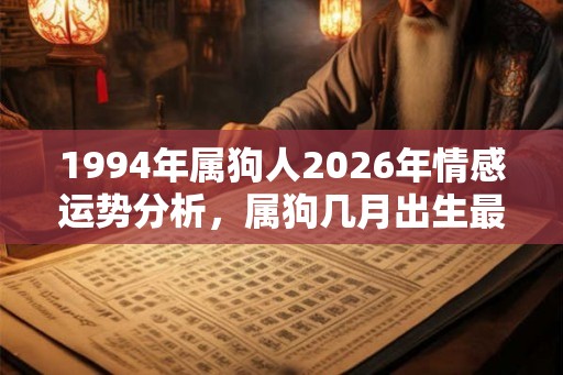 1994年属狗人2026年情感运势分析，属狗几月出生最好？