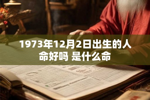 1973年12月2日出生的人命好吗 是什么命